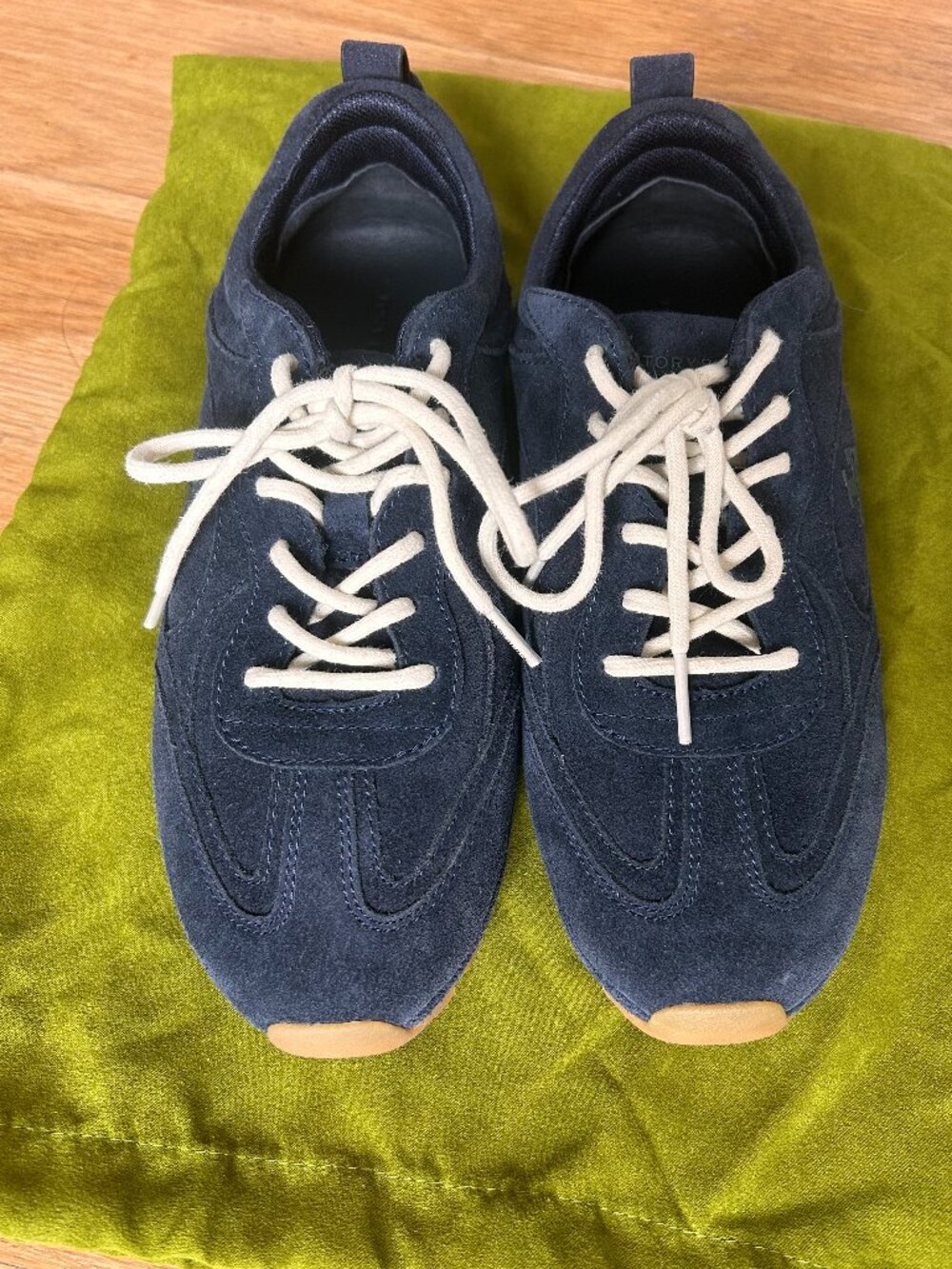 Tory Burch Field Sneakers, Size 6, Navy Blue